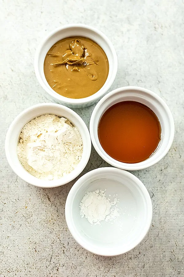 4 ingredients to make sunbutter cookies.