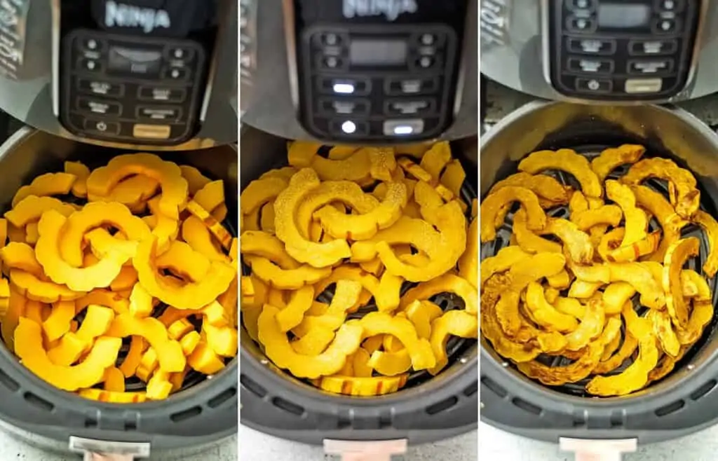 Steps on how to cook delicata squash in the air fryer.