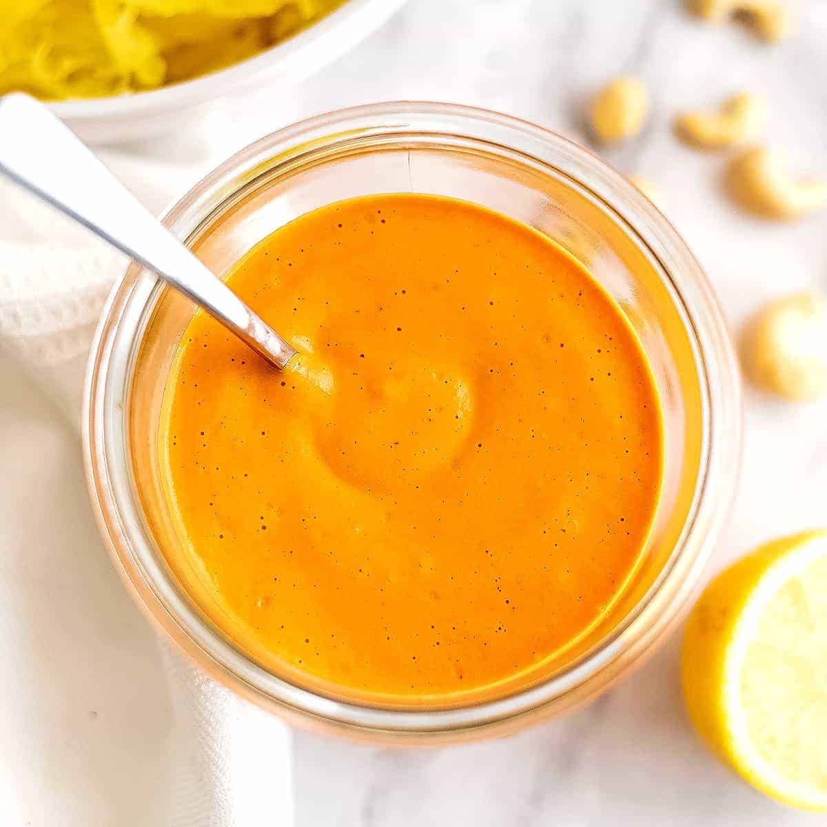 Creamy Dairy Free Roasted Red Pepper Sauce