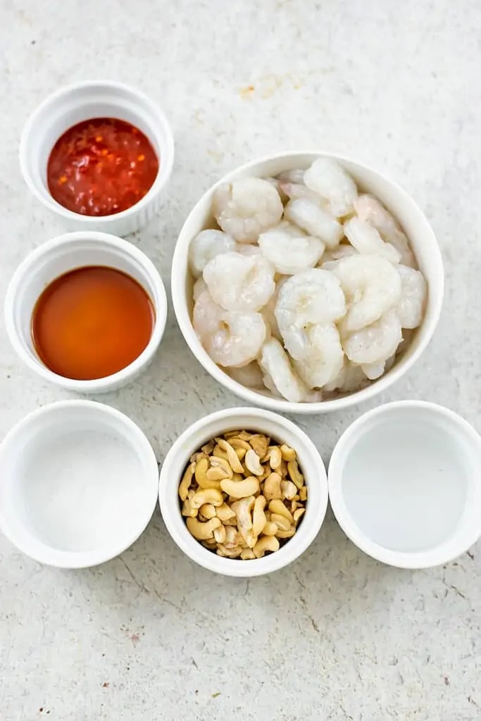 Ingredients to make bang bang shrimp.