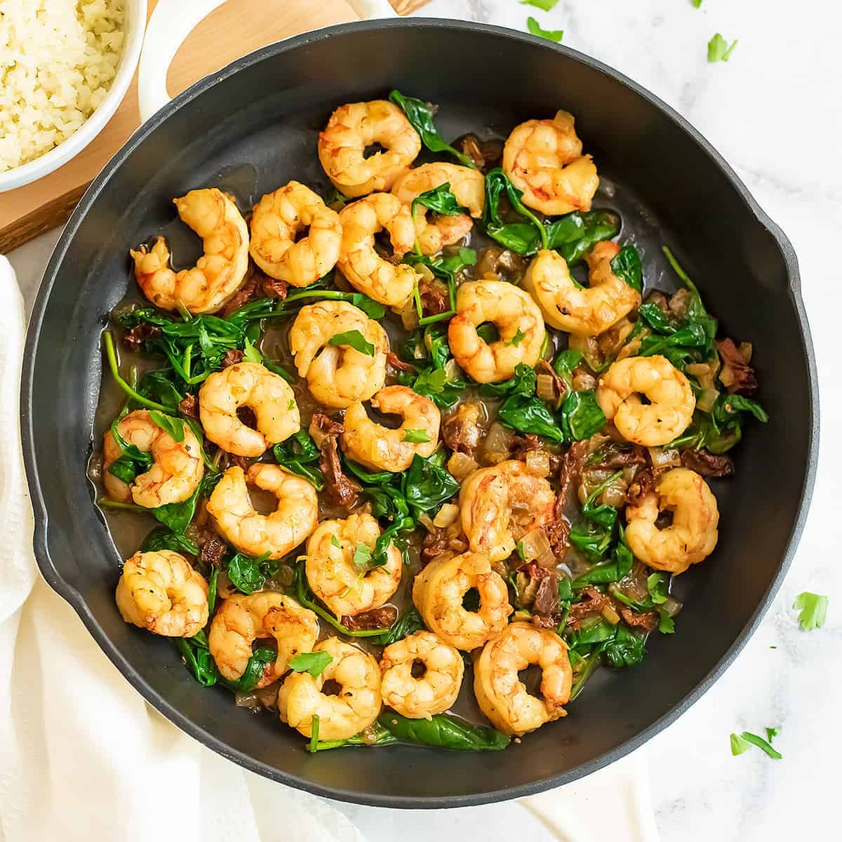 15-Minute Sun Dried Tomato Shrimp (7 Ingredients)