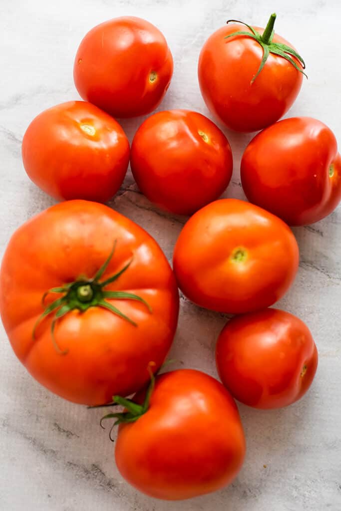 Tomatoes in a bunch