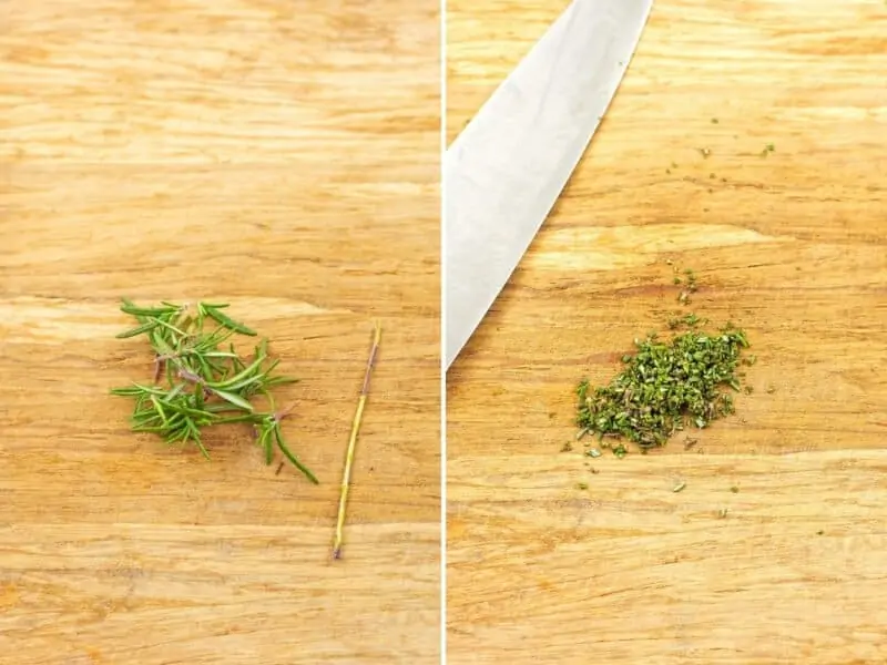 How to finely chop rosemary