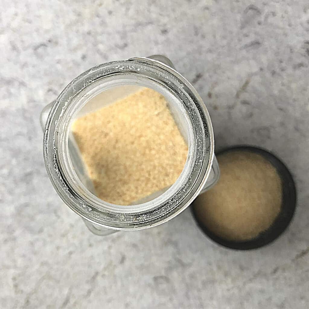 Bottle of garlic powder.