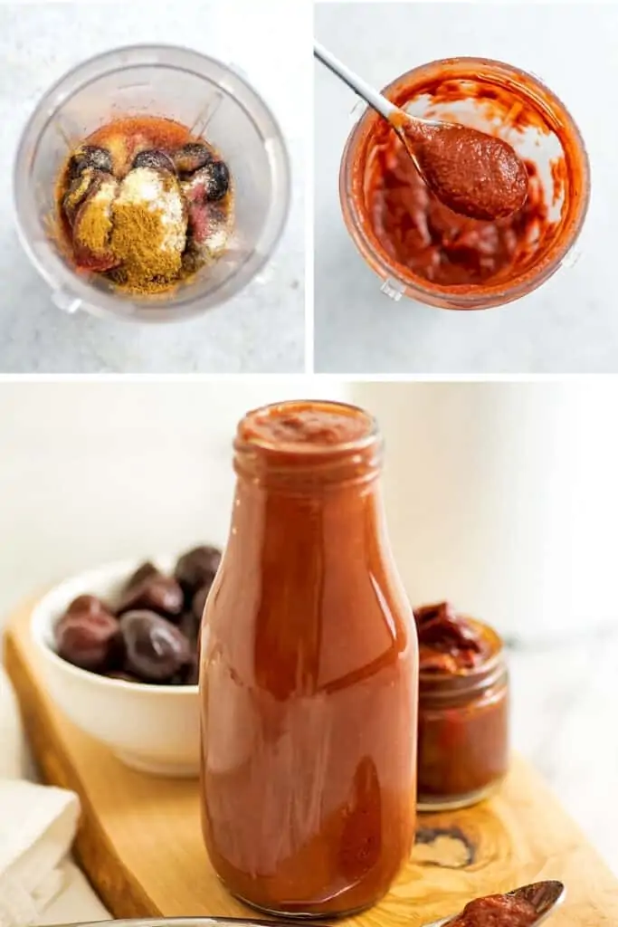 Steps on how to make chipotle cherry bbq sauce.