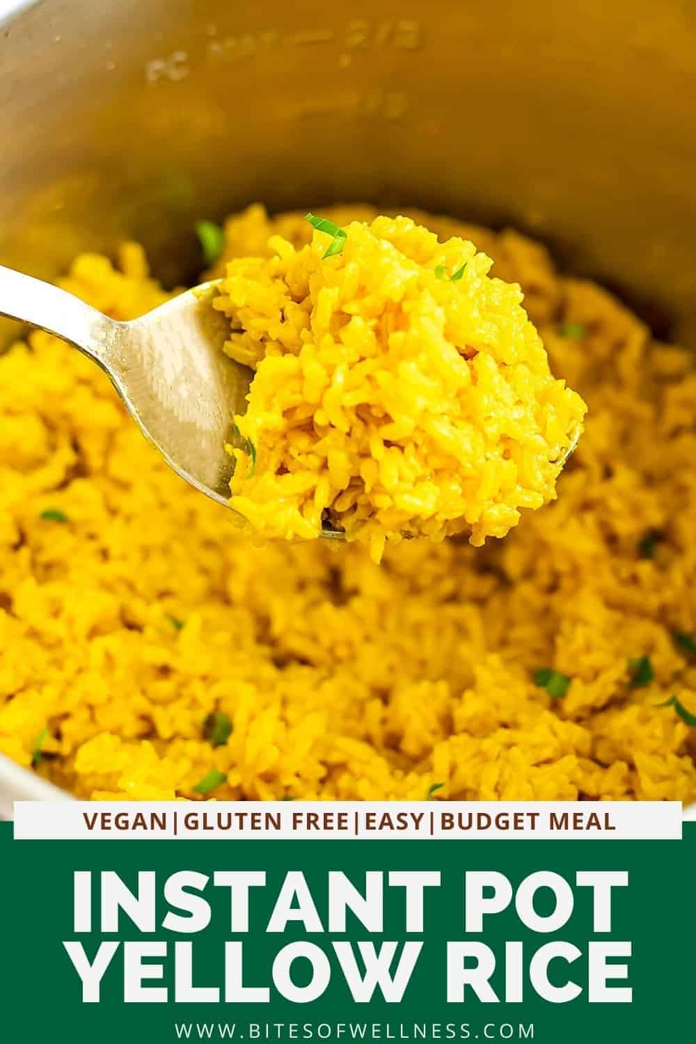 Simple Instant Pot Yellow Rice (Only 6 Ingredients) | Bites of Wellness