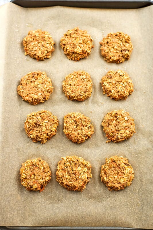 Carrot cake cookies before baking.