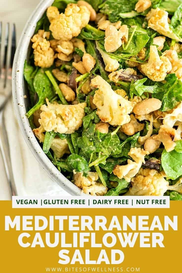 Mediterranean Roasted Cauliflower Salad One Pan Bites Of Wellness