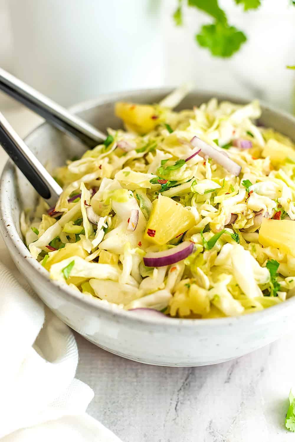 Pineapple Coleslaw (No Mayo) - Simple and Easy Recipe | Bites of Wellness