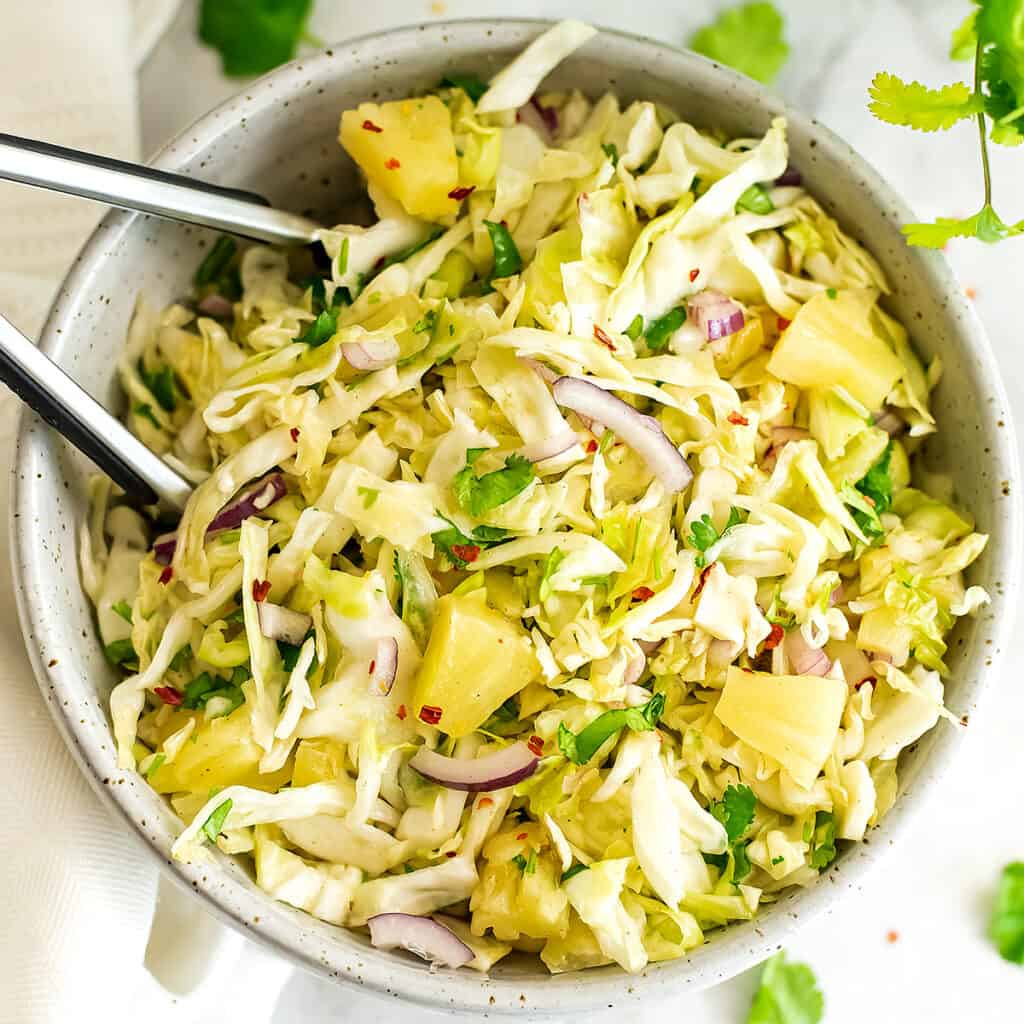 Pineapple Coleslaw (No Mayo) Simple and Easy Recipe Bites of Wellness