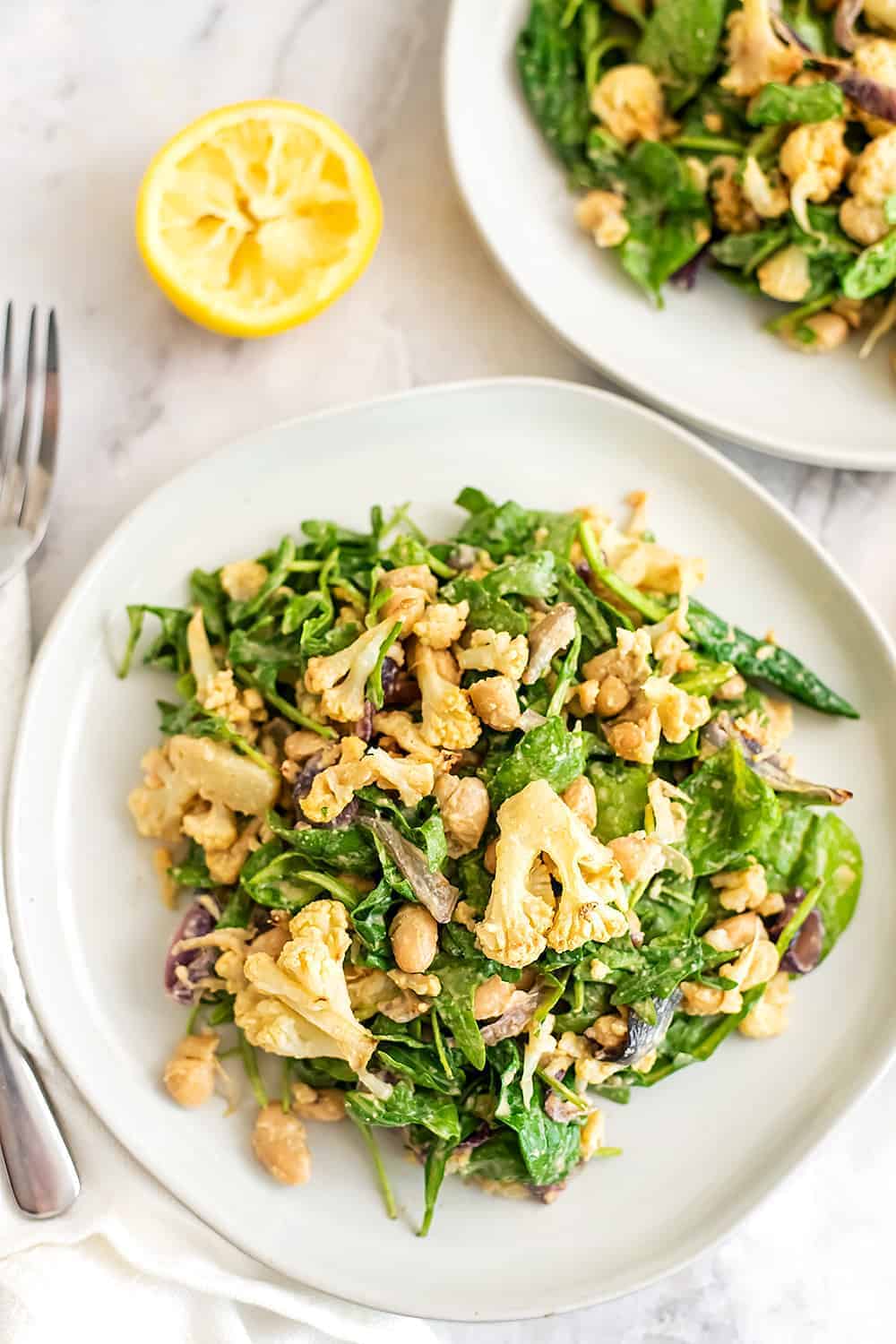 Mediterranean Roasted Cauliflower Salad (One Pan) | Bites of Wellness