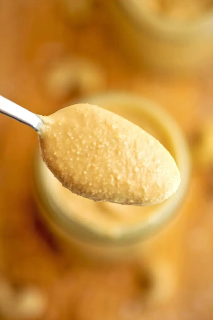 Spoonful of coconut cashew butter from the jar.