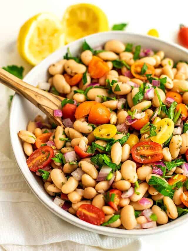 How to Make Greek White Bean Salad - Bites of Wellness