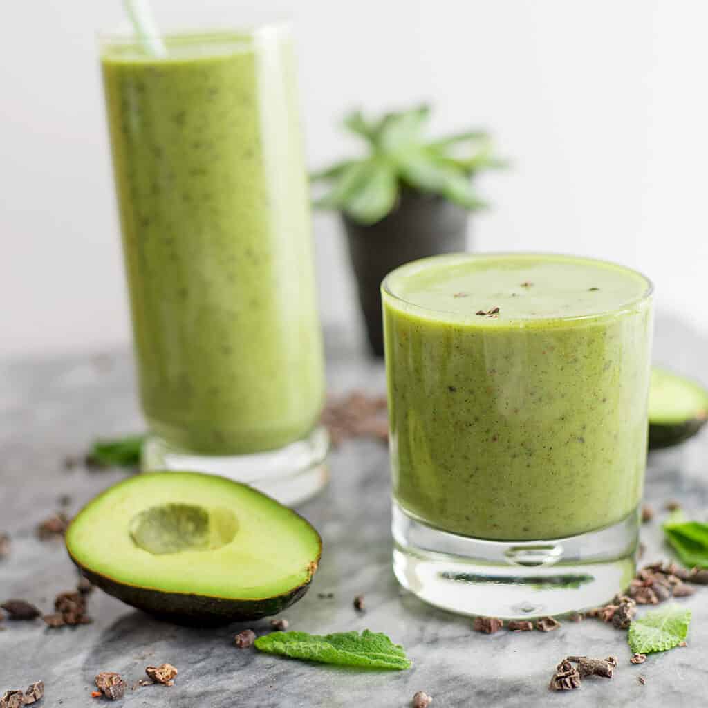 Creamy Mint Avocado Protein Shake - Quick & Easy Breakfast | Bites of ...