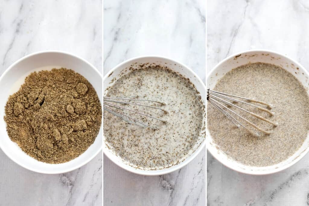 3 steps on how to make chia pudding