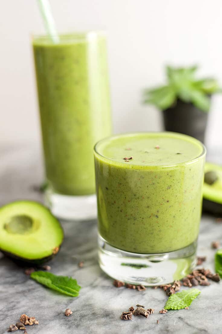 Creamy Mint Avocado Protein Shake - Quick & Easy Breakfast | Bites of ...