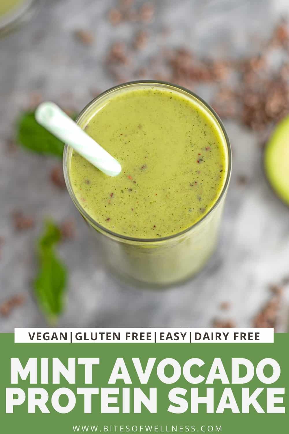 Creamy Mint Avocado Protein Shake Quick & Easy Breakfast Bites of