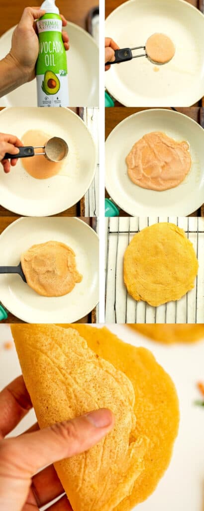 Steps on how to make lentil flatbread.