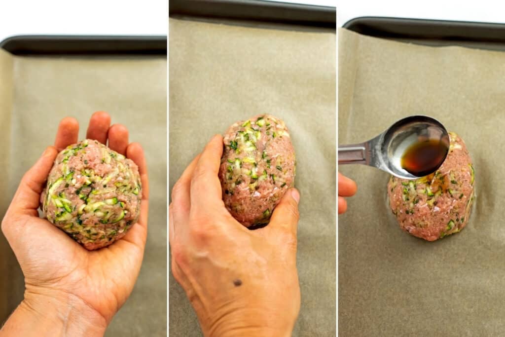 How to form mini turkey meatloaf.