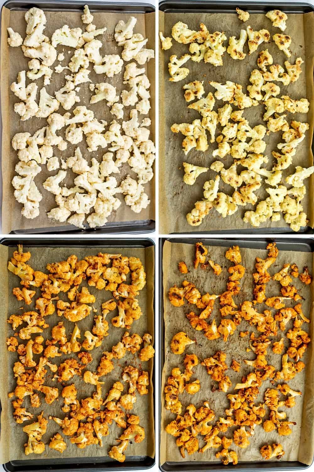 Steps to make buffalo cauliflower.