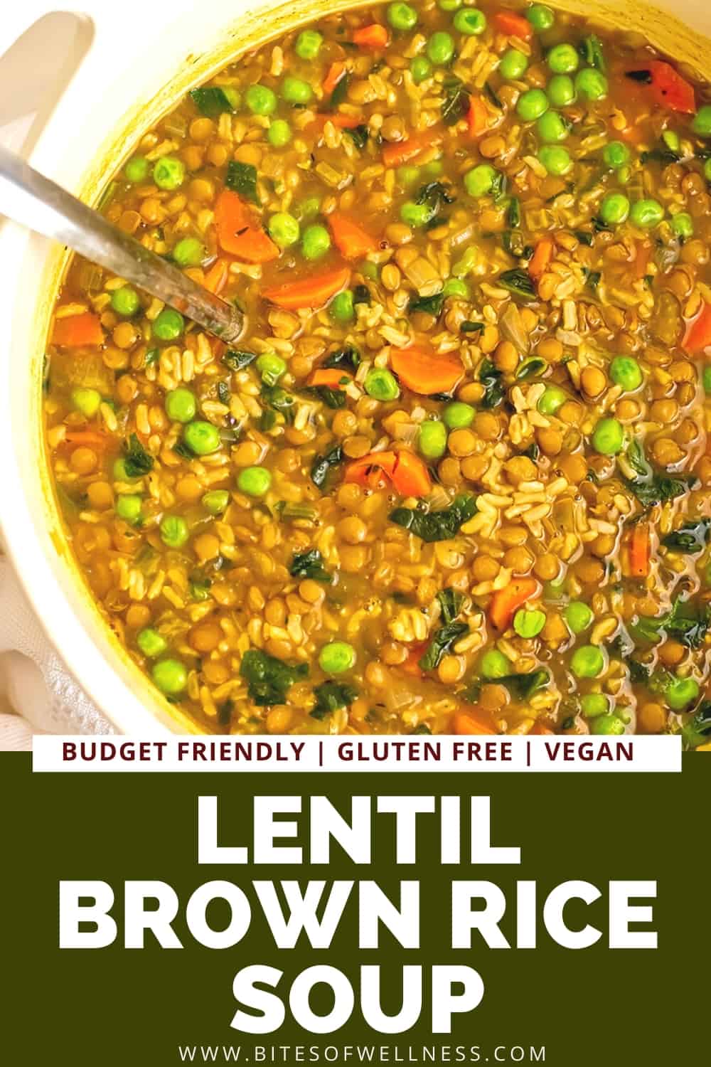 Hearty Brown Rice Lentil Soup - Simple and Budget Friendly | Bites of ...