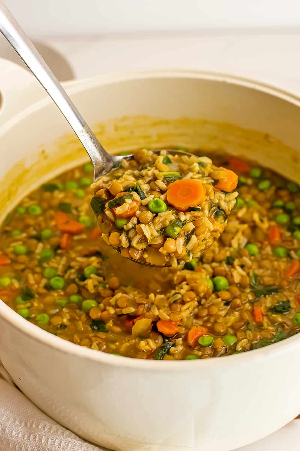Hearty Brown Rice Lentil Soup - Simple and Budget Friendly | Bites of ...