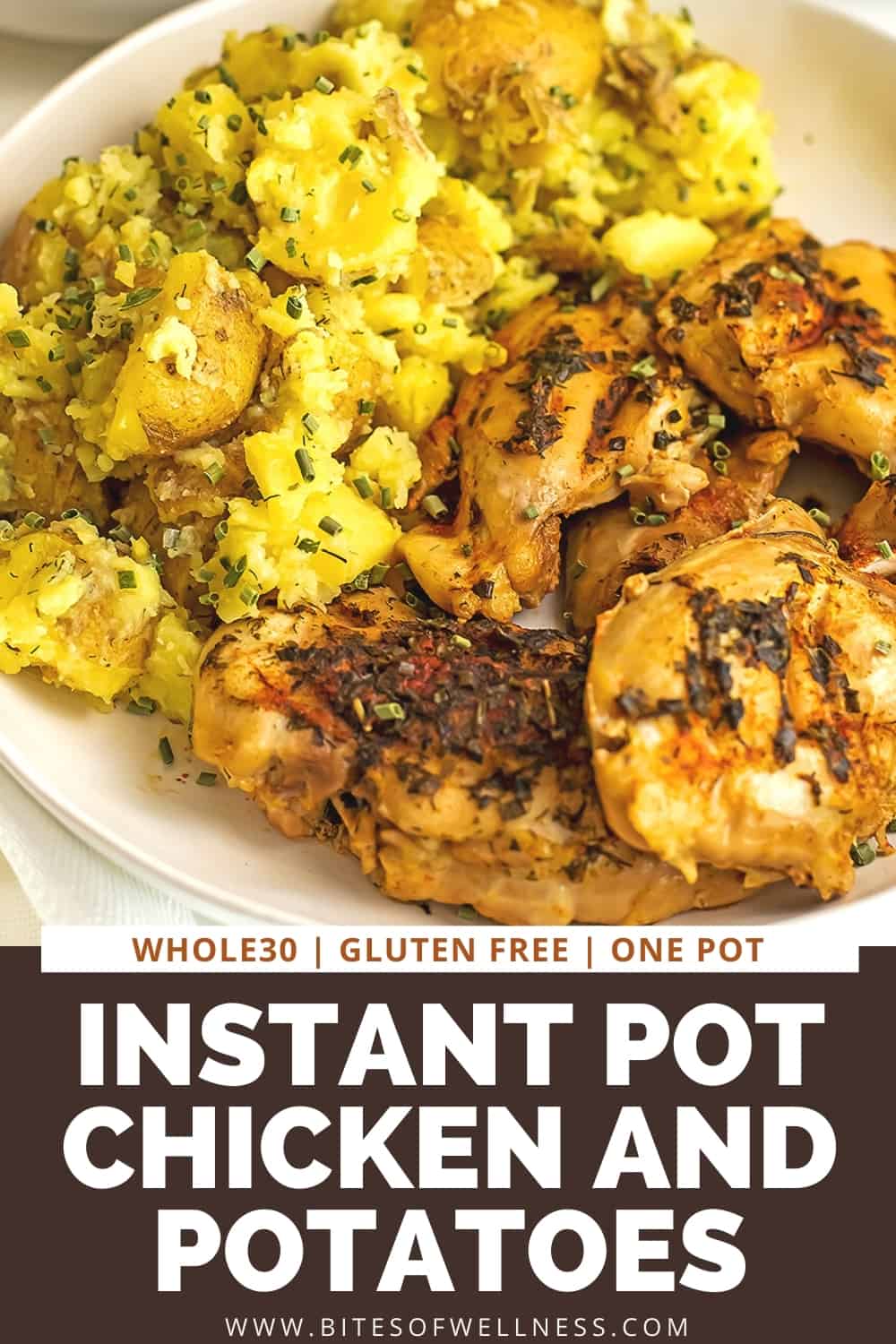Instant Pot Chicken Thighs and Potatoes Bites of Wellness
