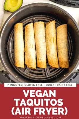 Vegan taquitos in air fryer.