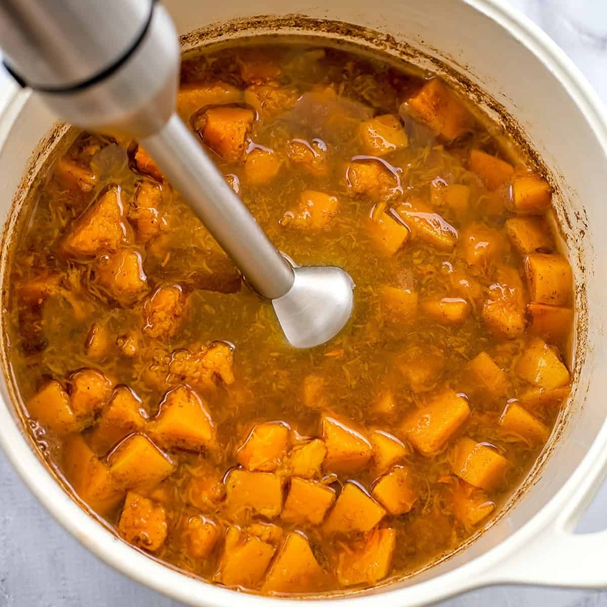 Whole30 Butternut Squash Soup - 4 Ingredients | Bites of Wellness