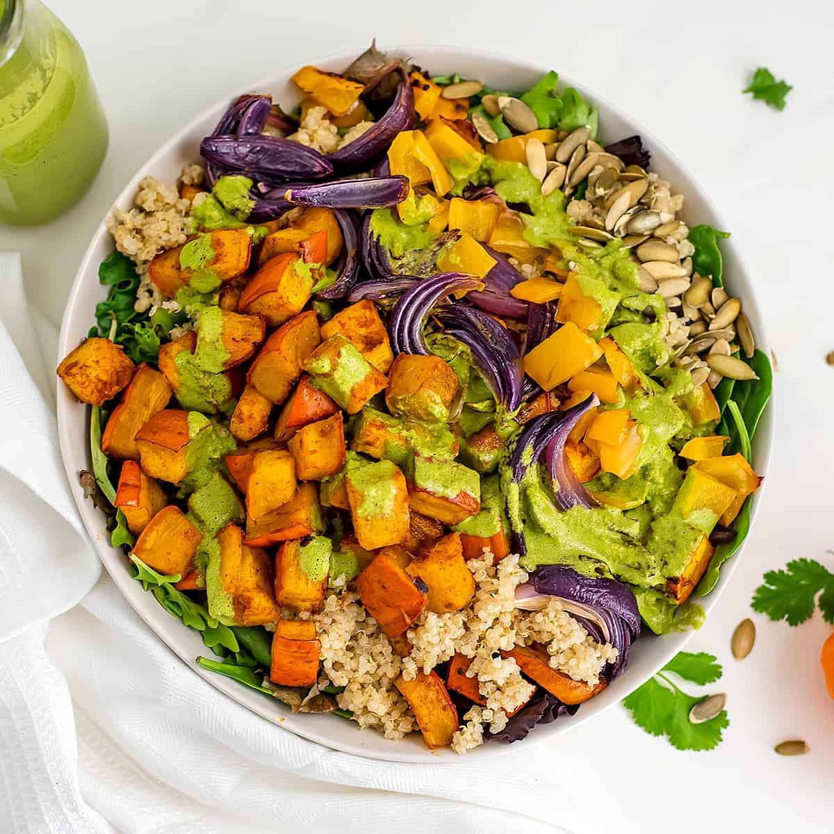 Quinoa Roasted Pumpkin Salad - Perfect Fall Recipe | Bites of Wellness