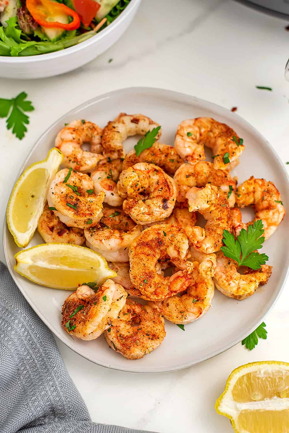 Air Fryer Frozen Shrimp - Quick, Easy, Simple Recipe | Bites of Wellness