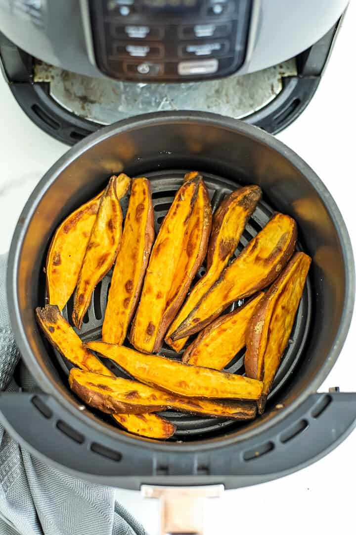 Air Fry Sweet Potato Wedges - Quick, Easy, 15 Minutes | Bites of Wellness