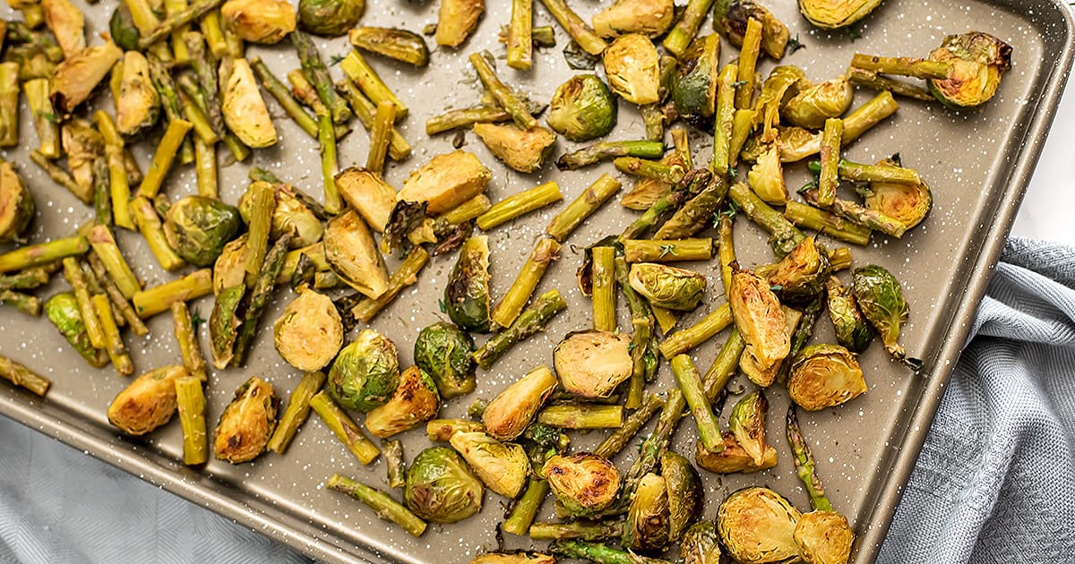 Roasted Brussel Sprouts and Asparagus Bites of Wellness
