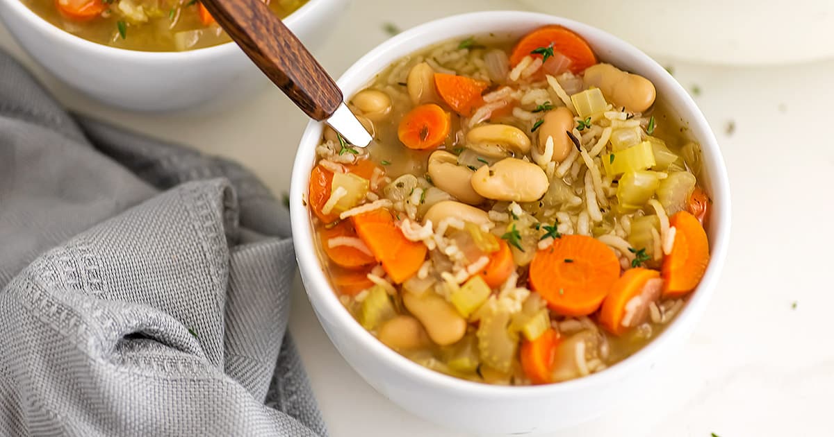 Vegan Rice Soup - Bites of Wellness