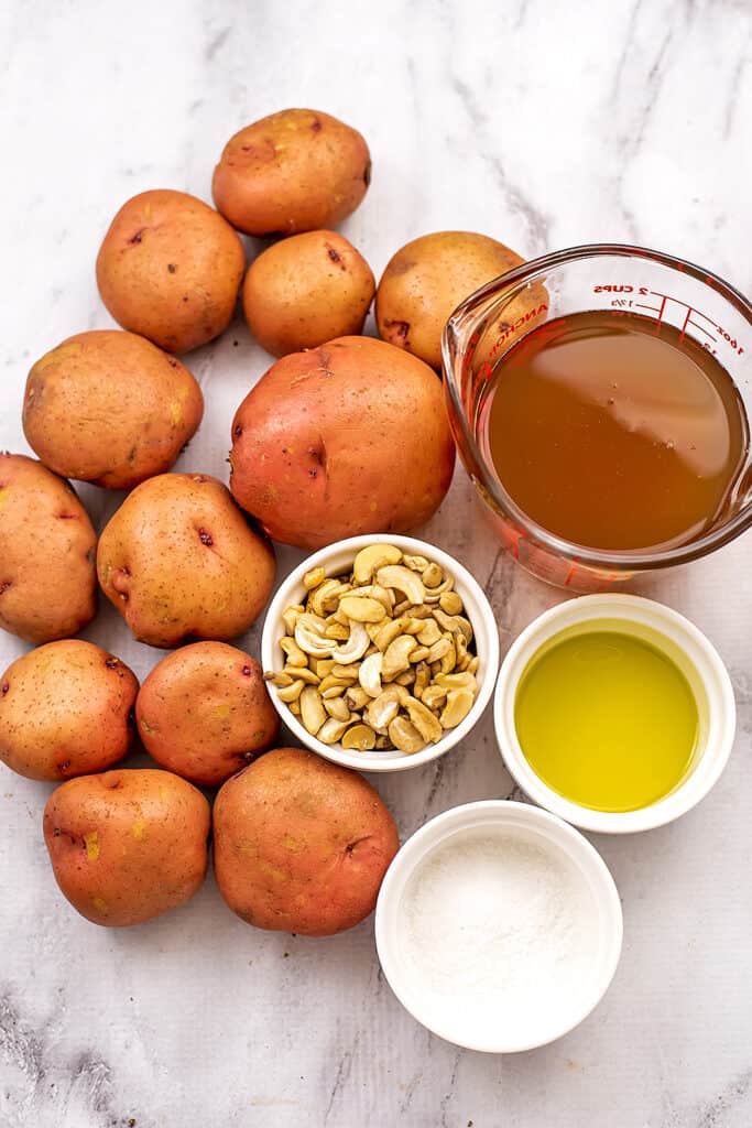 Ingredients to make Whole30 mashed potatoes.