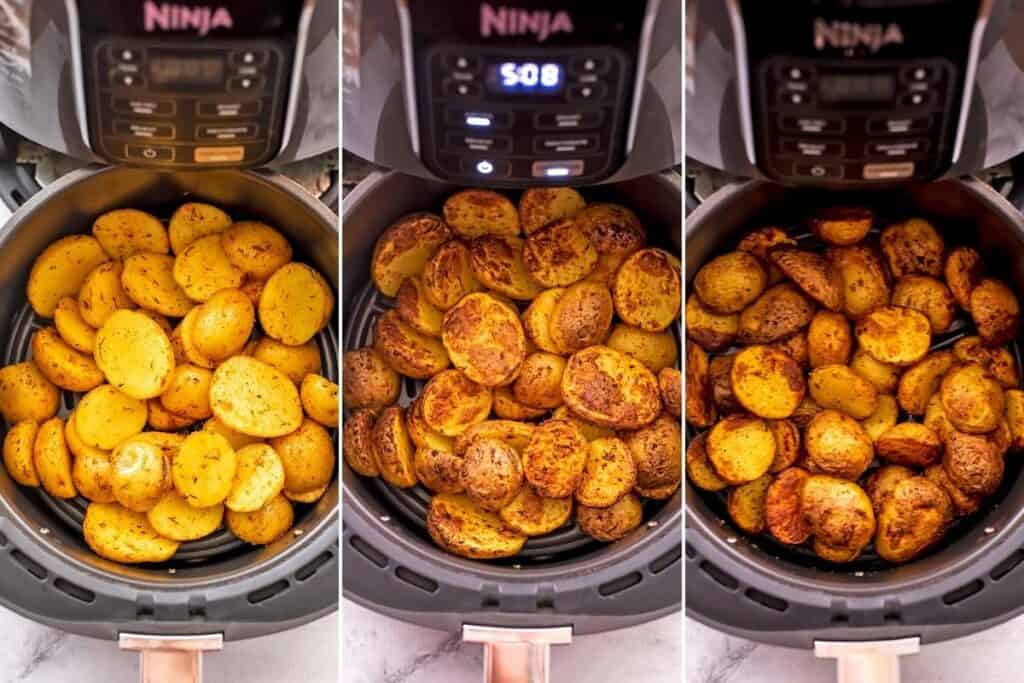 Steps on how to cook baby potatoes in air fryer.
