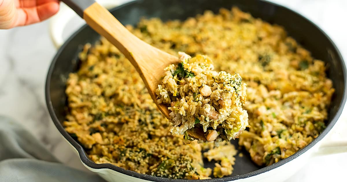 Creamy Vegan Brussel Sprouts Casserole Bites of Wellness