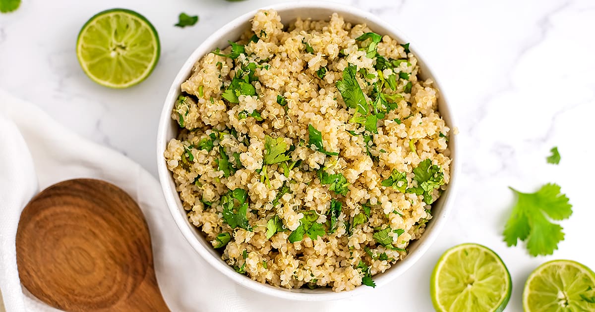 Easy Cilantro Lime Quinoa (Stove or Instant Pot) Bites of Wellness