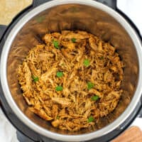 Mexican shredded chicken in the instant pot.