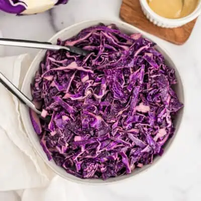 Red Cabbage Slaw (No Mayo)