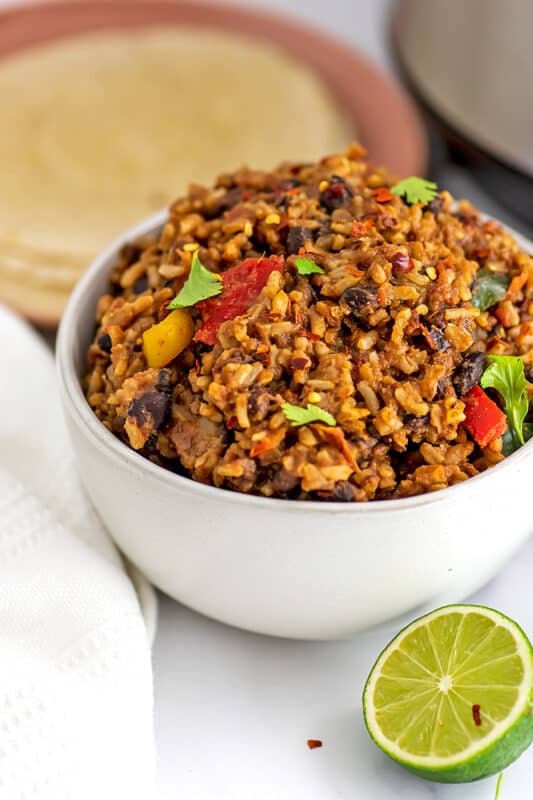 Instant Pot Mexican Rice and Beans Bites of Wellness