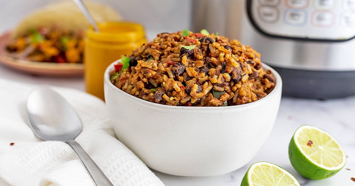 Instant Pot Mexican Rice and Beans Bites of Wellness