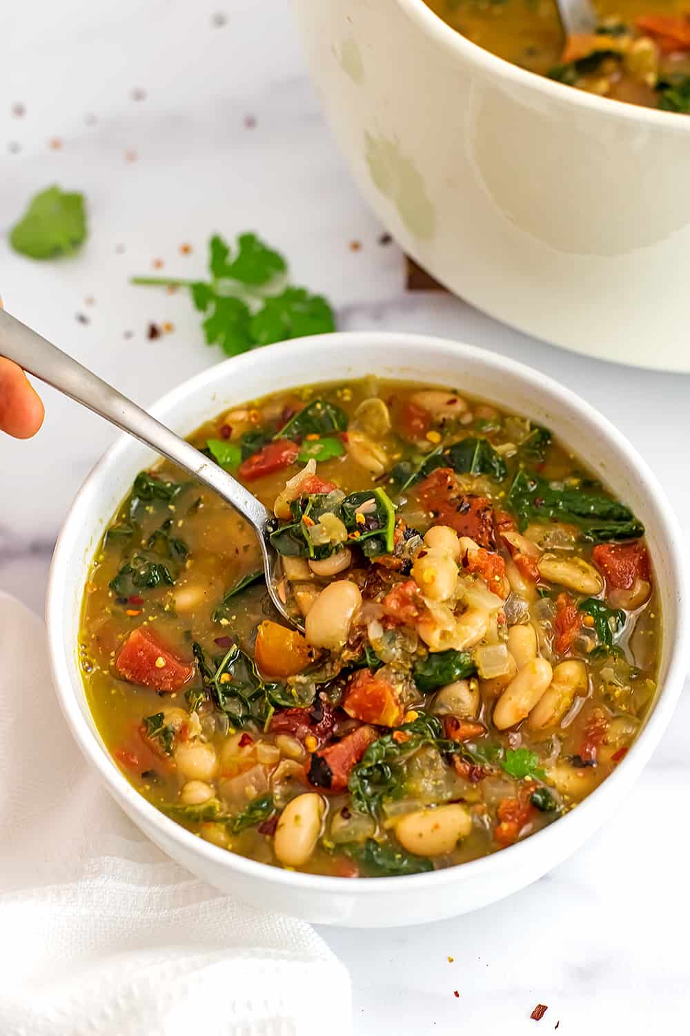 Spicy White Bean Stew - Quick, Easy, 20 Minutes | Bites of Wellness