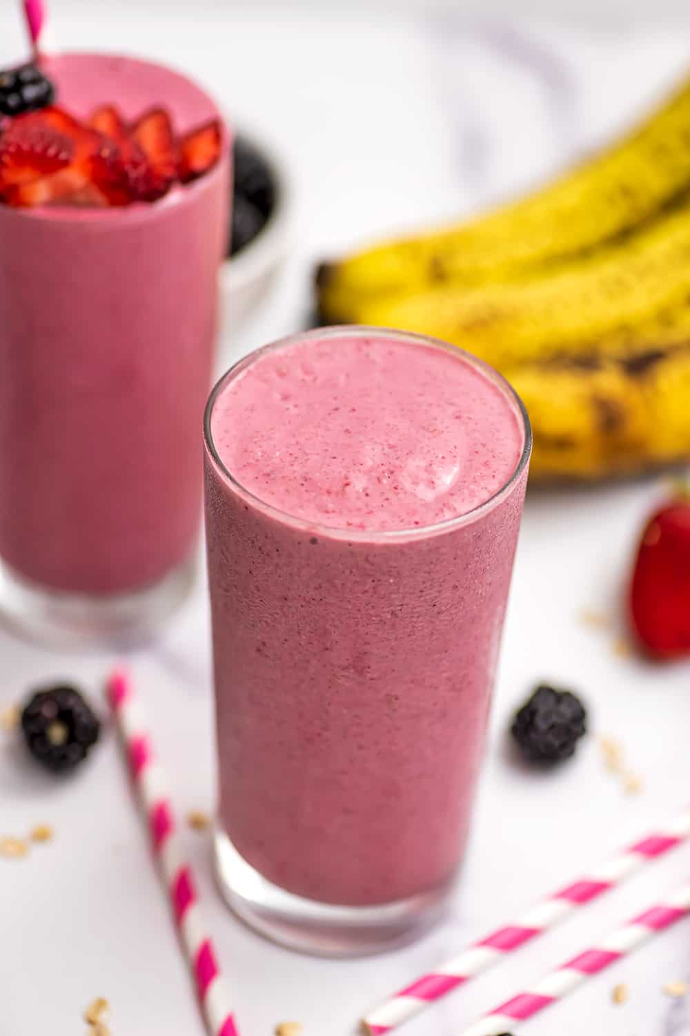 Easy Strawberry Blackberry Banana Smoothie