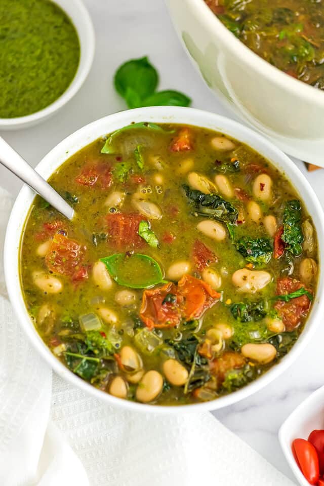 Tuscan White Bean Kale Soup 15 Minute Meal Bites Of Wellness