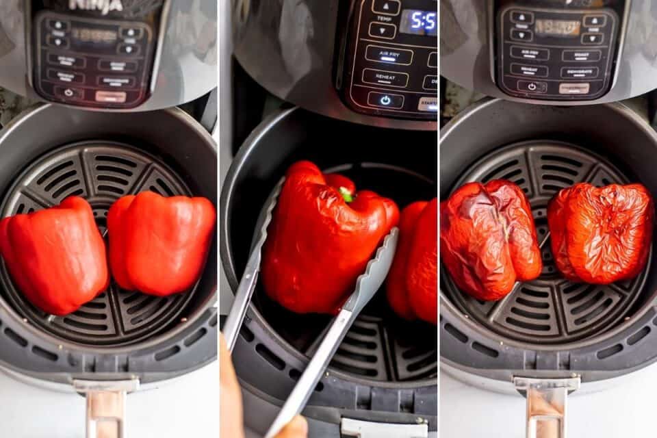 Air Fryer Roasted Red Peppers - Simple, Easy, | Bites of Wellness