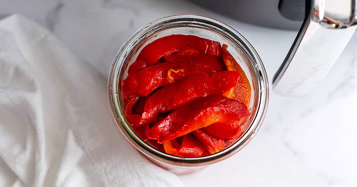 Air Fryer Roasted Red Peppers Simple, Easy, Bites of Wellness