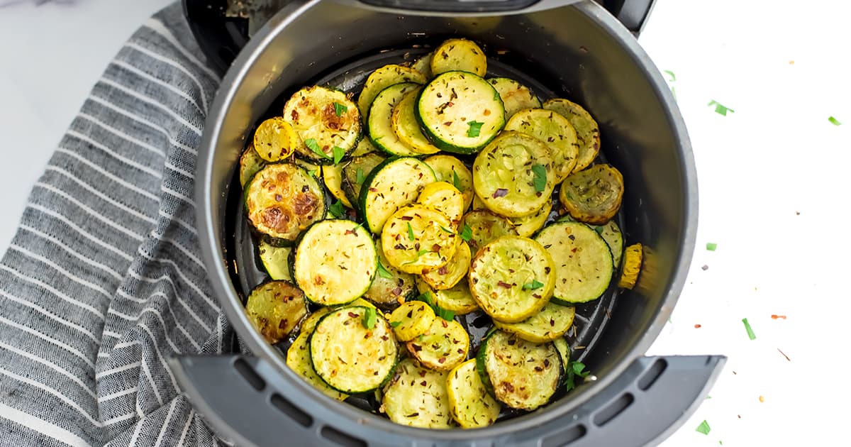Air Fryer Zucchini and Squash 15 Minute Side Bites of Wellness