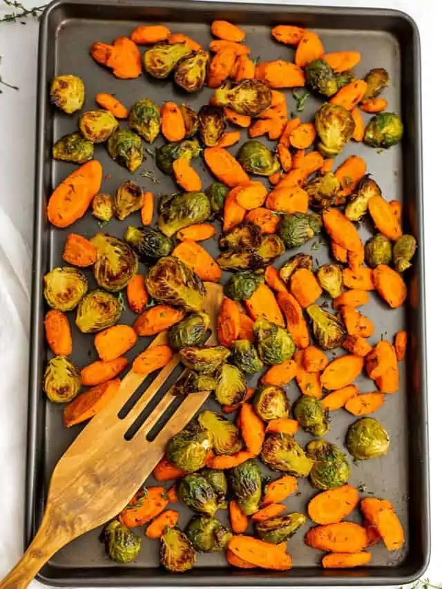 How to Make Roasted Brussel Sprouts and Carrots