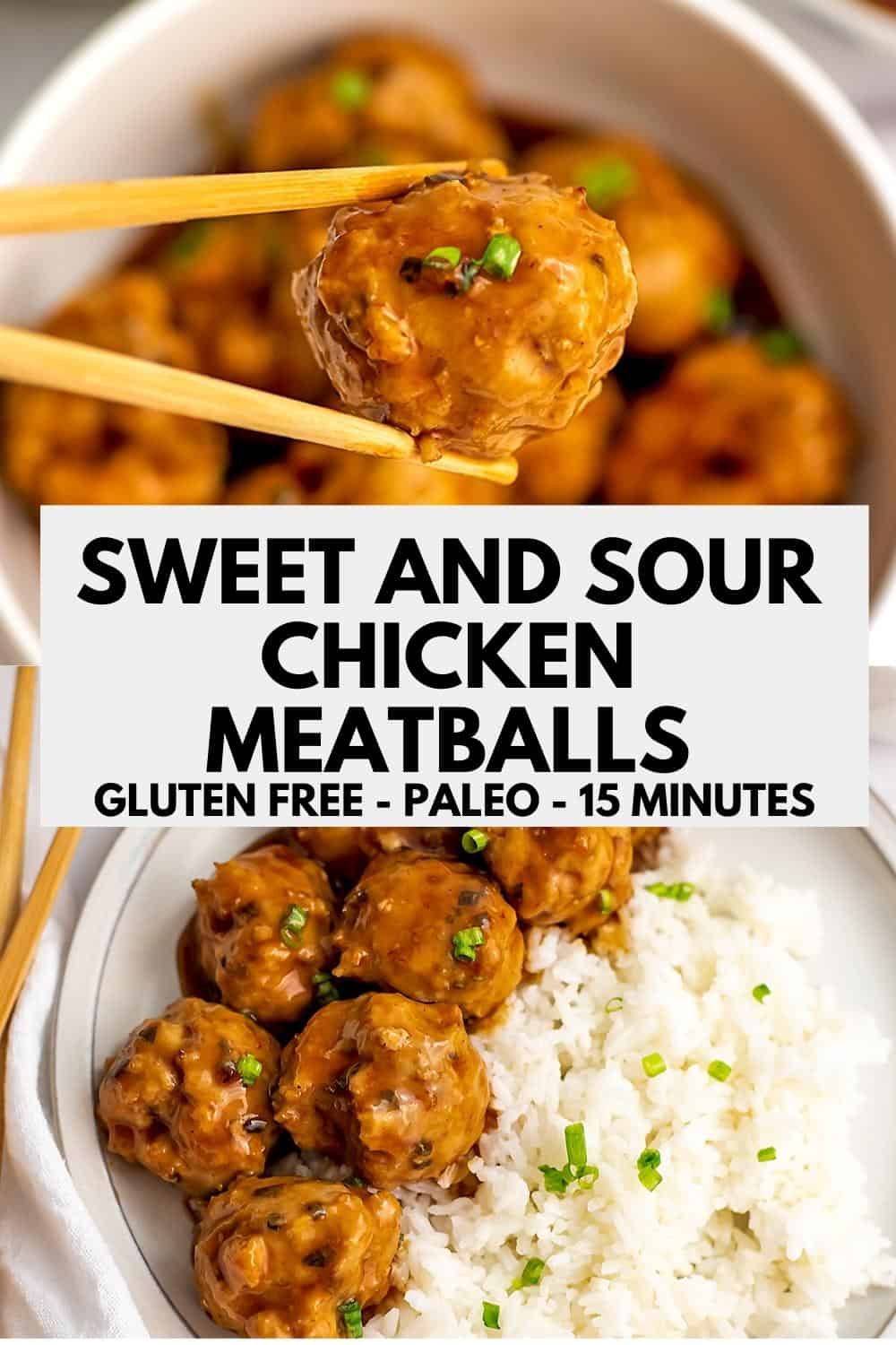 Sweet and Sour Chicken Meatballs Bites of Wellness